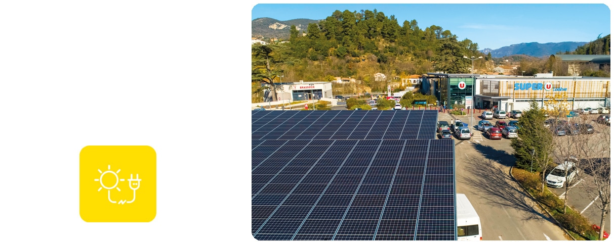 Ombrières photovoltaïques SUPER U