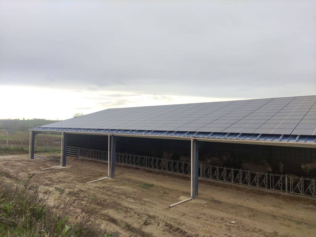 installation panneaux solaire sur Hangar agricole