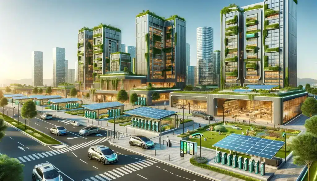 raccordements solaires en 2024 dans une ville connectée et éco-responsable