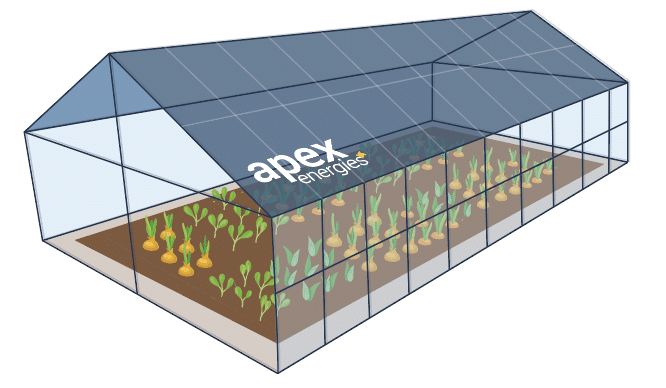 Serre agricole photovoltaïque